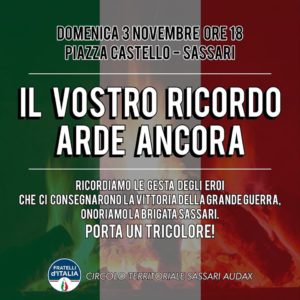brigata sassari commemorazione fratelli d'italia circolo audax