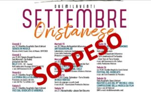 calendario eventi oristano settembre 2020