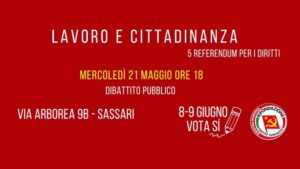 Rifondazione comunista sassari referendum 2025