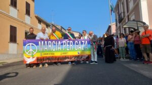 Marcia per Gaza partenza