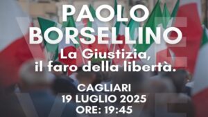 Locandina Corteo Borsellino Cagliari 2025