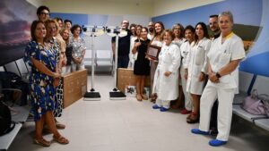 Un momento della donazione