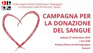 Locandina La donazione del sangue Ordine degli Architetti