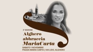 Locandina Alghero Abbraccia Maria Carta 1 novembre 2025